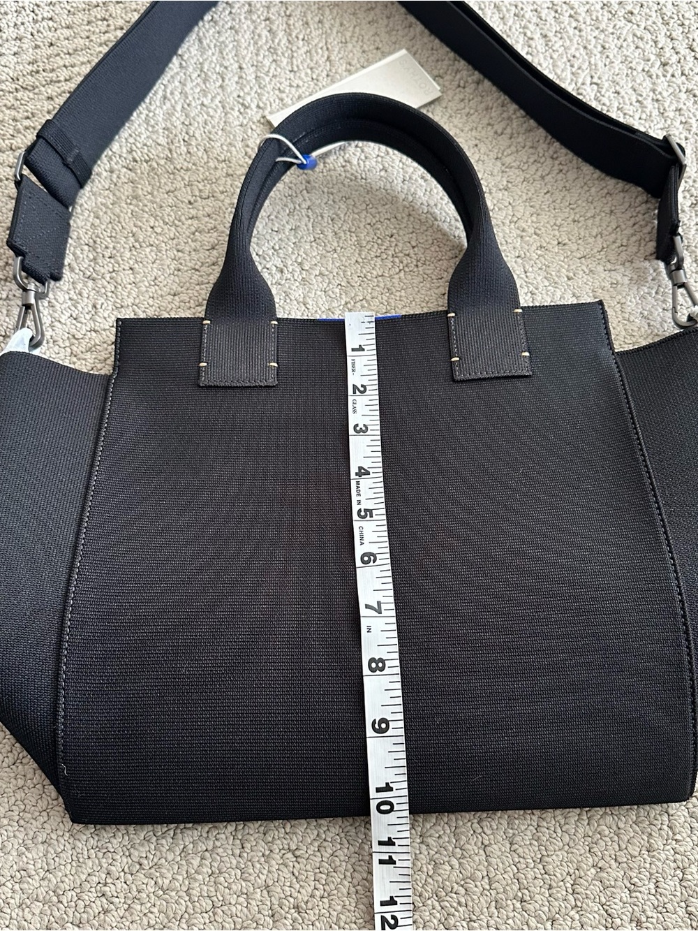 Rothy’s The Handbag Retired Black Tote shoulder crossbody Bag - NWT - Picture 5 of 11